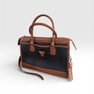 Guess Plaid Patterned Interior with Brown Leather Tag